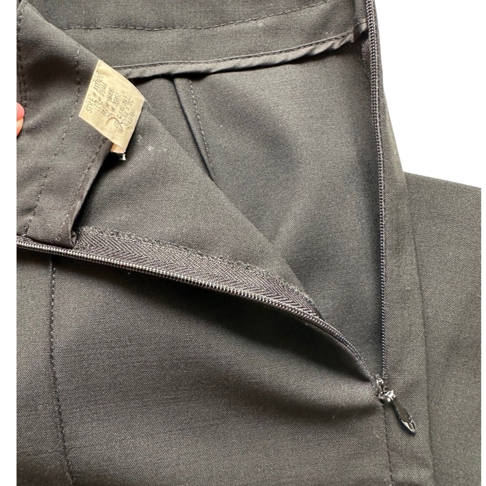 Theory Lightweight Wool Blend Trousers Black 0 Wide Leg Minimalist Quiet Luxury - Picture 11 of 11